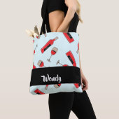 Red wine bottles and glasses pattern tasche (Von Nahem)