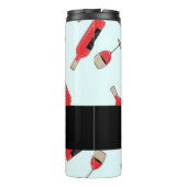 Red wine bottles and glasses pattern thermosbecher (Rückseite)
