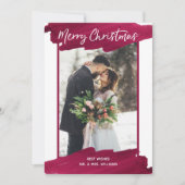 Red Wine Christmas Paint Foto | Feiertagskarte (Vorderseite)