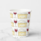 Red Wine Degustation Brie Cheese Cocktail Party Ev Pappbecher (Links)