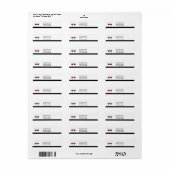 Red Wine Degustation Party Rücksendeadresse Etiket (Vorne)