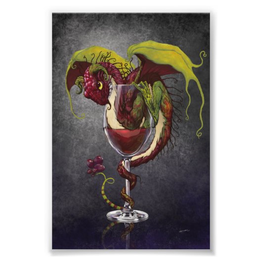 Red Wine Dragon 4x6 Print Fotodruck (Vorne)