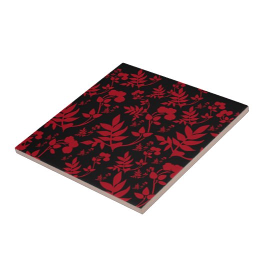 Red Wine Florah Design Tile Fliese (Seite)