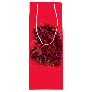Red Wine Gift Bag Bull in der Starry Night Geschenktüte Für Weinflaschen