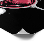 Red Wine Gl Christmas Funny Christmas Xmas T Shirt Poster (Ecke)