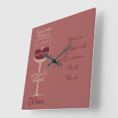 Red Wine Glass Custom Wall Uhr (Winkel)