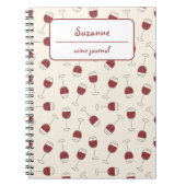 Red Wine Glass Degustation Journal Notizblock (Vorderseite)
