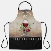 Red Wine Glass Oliver 60. Geburtstag Mann Schürze (Vorderseite)