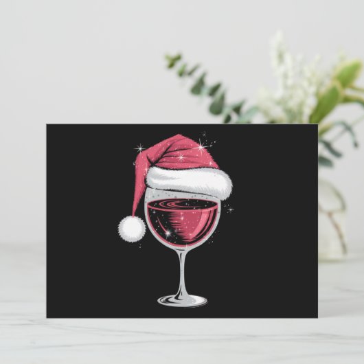 Red Wine Glass Weihnachten Weihnachten Weihnachten (Stehend Vorderseite)