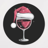 Red Wine Glass Weihnachten Weihnachten Weihnachten Etiketten (Design 1)