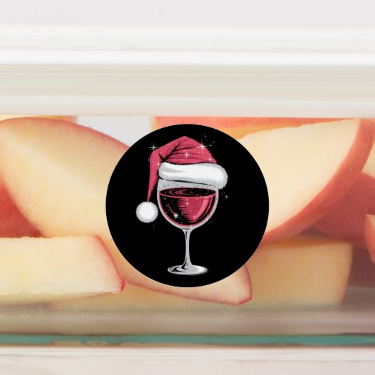 Red Wine Glass Weihnachten Weihnachten Weihnachten Etiketten (Befestigt)