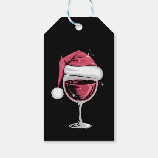 Red Wine Glass Weihnachten Weihnachten Weihnachten Geschenkanhänger (Rückseite)