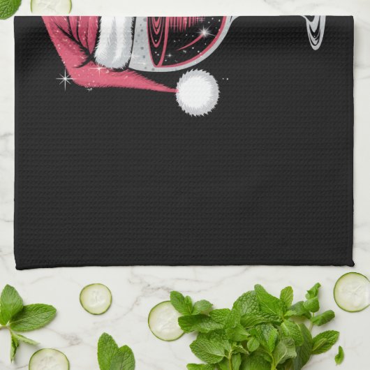 Red Wine Glass Weihnachten Weihnachten Weihnachten Geschirrtuch (Gefaltet)