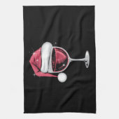 Red Wine Glass Weihnachten Weihnachten Weihnachten Geschirrtuch (Vertikal)