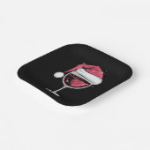 Red Wine Glass Weihnachten Weihnachten Weihnachten Pappteller (Gewinkelt)