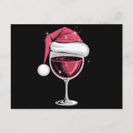 Red Wine Glass Weihnachten Weihnachten Weihnachten Postkarte (Vorderseite)