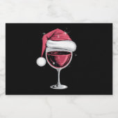 Red Wine Glass Weihnachten Weihnachten Weihnachten Schaumweinetikett (Einzelnes Label)