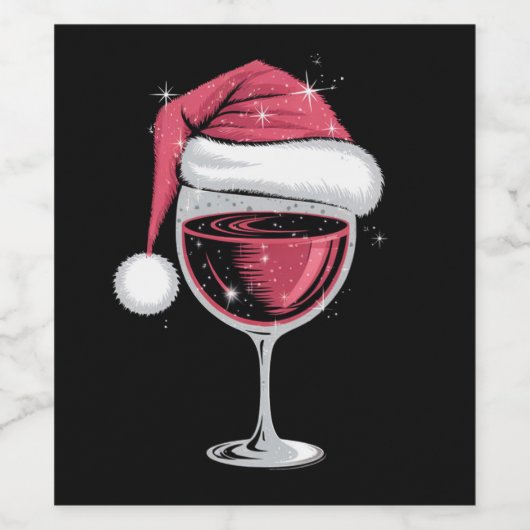 Red Wine Glass Weihnachten Weihnachten Weihnachten Weinetikett (Einzelnes Label)