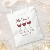 Red Wine Glasses Bachelorette Brautparty Party Geschenktütchen (Ausgeschnitten)