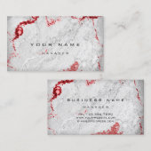 Red Wine Gray Marble Stone Gray Manager Abstrakt Visitenkarte (Vorne/Hinten)