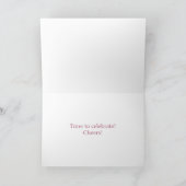 Red Wine Happy Birthday Card Karte (Innenseite)