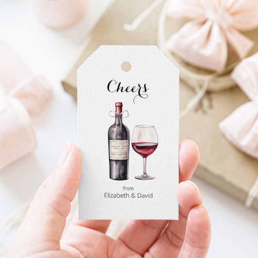Red Wine Lover freut sich auf Sie Geschenkanhänger