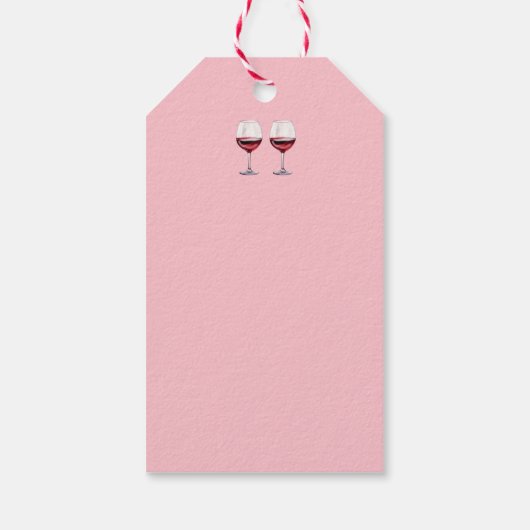 Red Wine Lover freut sich auf Sie Geschenkanhänger (Rückseite)