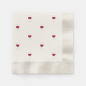 Red Wine Pattern Gold Serviette (Vorderseite)