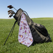Red Wine Pattern Golf Handtuch (Gras)