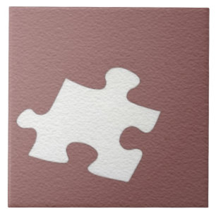 Red Wine Puzzle Piece Tile Fliese