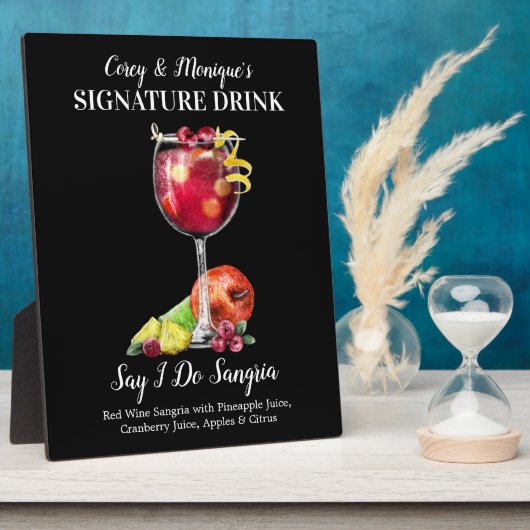 Red Wine Sangria ・ PERSONALISIEREN Sie dieses Getr Fotoplatte (Seite)