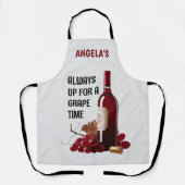 Red Wine Time Personalisiert Schürze (Vorderseite)