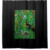 Red Wing Blackbird Black Showvorhang Duschvorhang (Vorderseite)