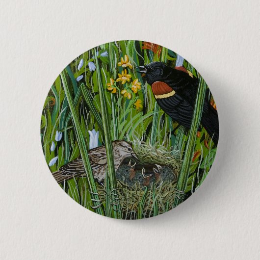 Red Wing Blackbird Button (Vorderseite)