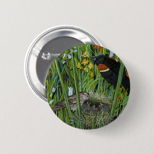 Red Wing Blackbird Button (Vorne & Hinten)