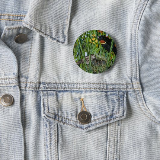 Red Wing Blackbird Button (Beispiel)