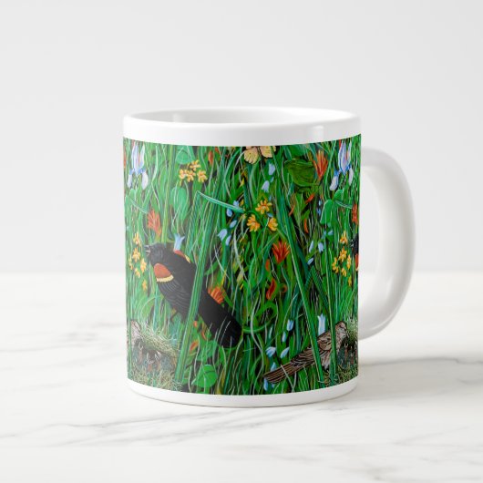 Red Wing Blackbird Coffee Cup Jumbo-Tasse (Vorderseite Rechts)
