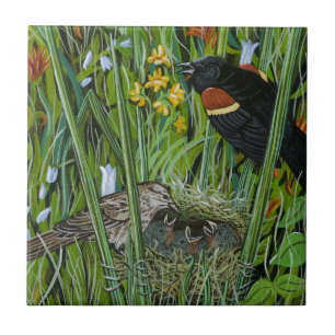 Red Wing Blackbird Fliese