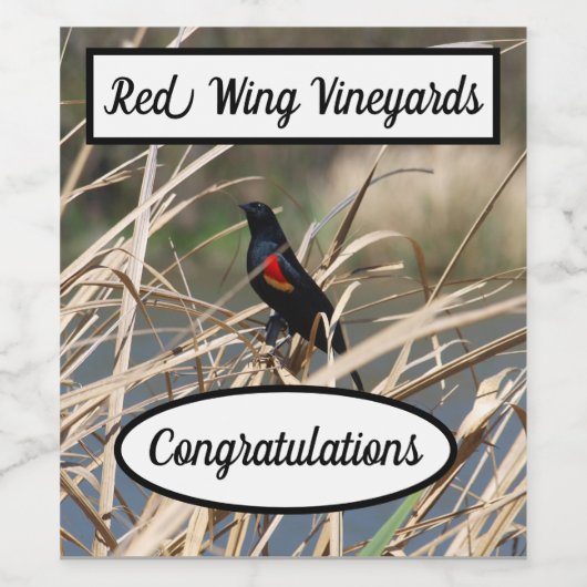 Red Wing Vineyards Weinetikett (Einzelnes Label)