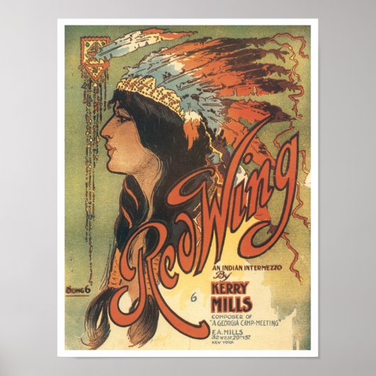Red Wing Vintag Songbook Cover Poster (Vorne)