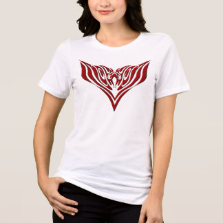Red Winged Bird Neo-Tribal Tattoo Art Design Tri-Blend Shirt
