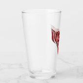 Red Winged Bird Tribal Tattoo Design Glas (Rechts)