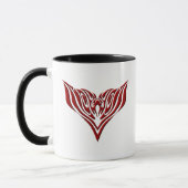 Red Winged Bird Tribal Tattoo Design Tasse (Links)