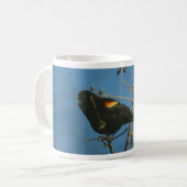 Red-Winged Black Bird singen Kaffeetasse (Vorderseite Links)