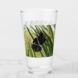 Red-Winged Blackbird - Backyard Bird Series -  Glas