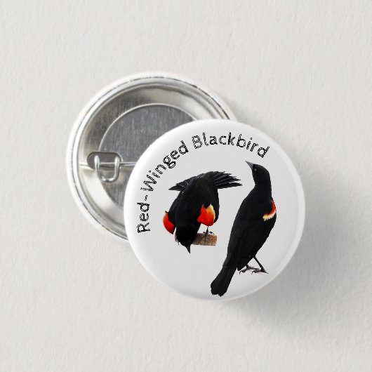 Red-Winged Blackbird Button (Vorne & Hinten)