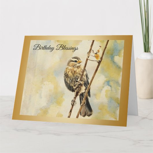 Red-Winged Blackbird - Geburtskarte Karte (Vorderseite)