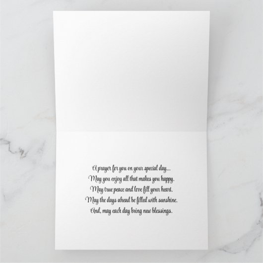 Red-Winged Blackbird - Geburtskarte Karte (Innenseite)