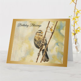 Red-Winged Blackbird - Geburtskarte Karte