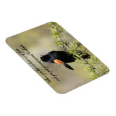 Red Winged BlackBird - Schlechter Friseur-Text Magnet (Rechte Seite)